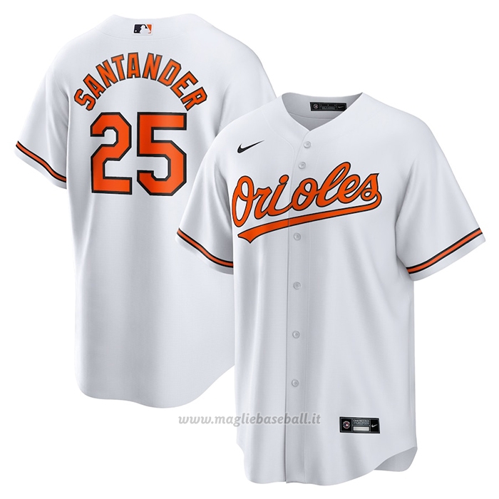 Maglia Baseball Uomo Baltimore Orioles Anthony Santander Replica Bianco